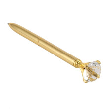 2X Kawaii Kugelschreiber Kugelschreiber mit Grossen Diamant Schwarz Nachfuellstift Mode Schule Buerobedarf,Golden