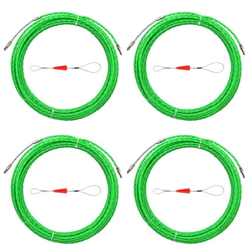 4 Set 10M 33Ft Fish Tape Cable Puller Kit 4.5Mm PET Electrical Cable Puller Through Wall Wire Guide Device Threader
