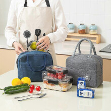(Update E) EVAGO Portable Lunch Bag Lunch Box Thermal Insulated Canvas Tote Pouch Kids School Bento