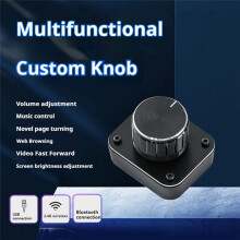 3 Mode USB/2.4GBluetooth/ Trådlös Enkelknopp Volymkontroll Minitangentbord Trådbunden 2.4g Short Cut Svart