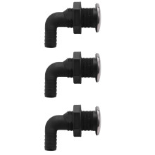 3pcs 3/4 Inch Universal Hull Hose Connector Nylon Water Outlet Marine Ship Accessories