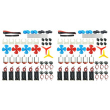 2 Set Motors Kit, Electric Hobby Motor 3V -12V 25000 RPM Strong Magnetic with Shaft Propeller,Battery Holder