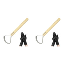 2X Hide Scraper Fleshing Tool for Hides Scraper Flesher Tanning for Supplies Leather Making Tools Fur Handling