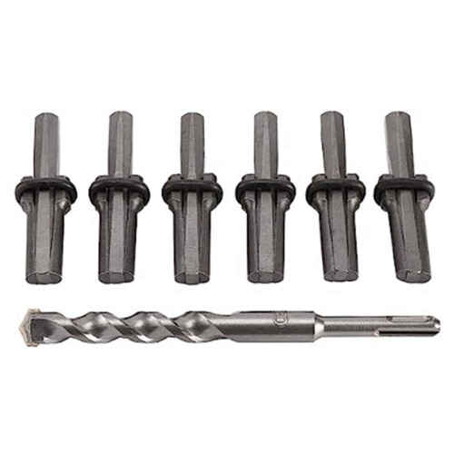 2X Stone Splitter Hand Tool Kit Stone Splitter with Drill Bit Tools for Splitting Granite Rock Concrete Marble 1