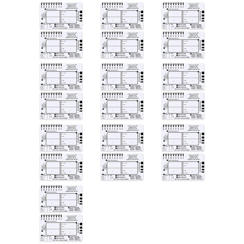 20pcs ECG 7 Step Ruler,ECG 7 Step Ruler for ECG/EKG Interpretation,ECG ...