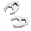 20 Unidades Chave Crowfoot de 3/8 Polegadas 10 A 22mm Métrica SAE Imperial Cromada Chave de Extremidade Aberta para Pés 6