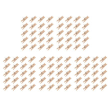 Push Pins med TräKläMmor KnappnåLar HäFtstift, Kreativa PapperskläMmor med NåLar för Korktavlor Anteckningar Foton VäGg och Hantverk 100St