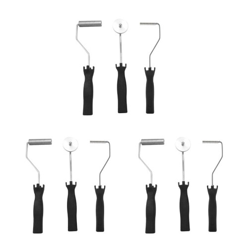 9pcs Fiberglass Roller Kit Bubble Paddle Tool Laminating Roller Kit for FRP Mould