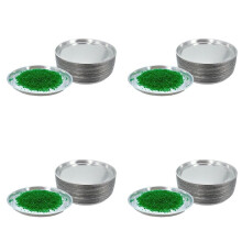 Aluminum Sample Pans for Moisture Analyzer (200 Pack) 90mm Round Lab Trays, Disposable Weighing Dishes, Foil Pan