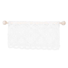 Dollhouse Curtains Miniature Furniture Accessories Window Valance with Rod 1:12 Scale Beige
