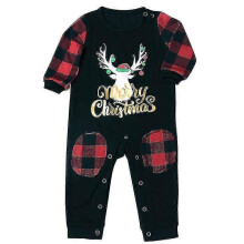 (Kid 3T) Christmas Father Mother Kids Clothes Top+pants Christmas Pajamas For Family Matching Outfit Xmas Pajamas Set Baby Romper Family Set