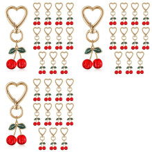 36 Pièces Porte-Clés Cerises pour Sacs à Main, Porte-Clés, Cadeaux pour Femmes, Accessoires de Fête Cerises