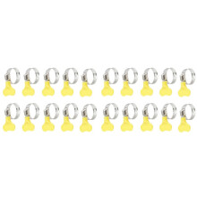 20pcs Adjustable Butterfly Hose Clamps 32-44mm Stainless Steel Worm Drive Twist Tight Pipe Clips for Secure Tube Grip