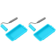 4x Rodillo de Silicona para Pegar con Bandeja (48 mm X 20 mm) para Manualidades y Proyectos de Carpintería.