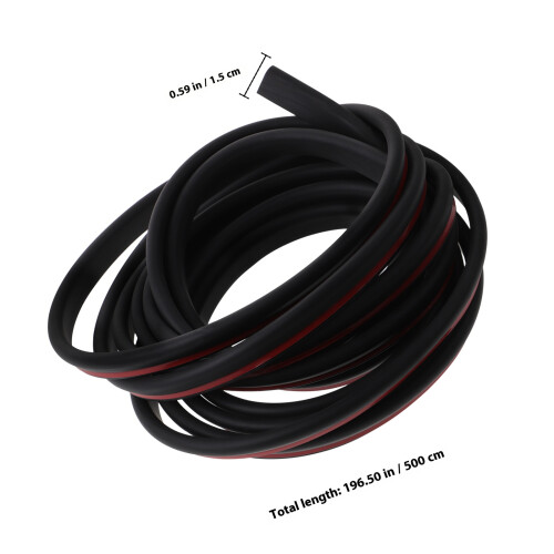 5 Autodeur Drempelbeschermer Elastische Strip Zwart 1
