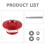 1Hoodpin Kit Rood Push Button Ontgrendeling Auto Accessoires 1
