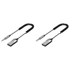 2X Transmitter Receiver Car AUX 3.5mm 5.0 Adapter Audio Cable for Car Speaker Receiver BT Transmit