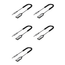 5X Trasmettitore Ricevitore Auto AUX 3.5mm Adattatore 5.0 Cavo Audio per Altoparlante Auto Ricevitore BT Trasmissione