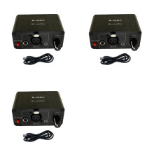 3X Mobiele Microfoonvoorversterker met Hoge Versterking, 48V Fantoomvoeding en XLR-Uitgang, Microfoonvoorversterker voor Dynamische en
