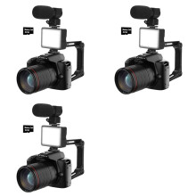 3X Appareil Photo Numérique 4K WIFI WebCam Enregistreur Vidéo Caméscope 64MP Caméra Zoom Caméra de Blog avec Carte Mémoire 32G