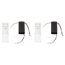 2X Plafondventilator met Lichtregelaar 24V 30W Invertermotor AC220V Traploos Dimmen Temperatuurregeling Kleurregeling 433