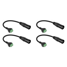 4 Pezzi XLR Maschio A 3 Pin Terminale Cavo Convertitore A Vite Senza Saldatura per Microfono da Studio, Altoparlanti, Registrazione Dal Vivo