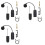 3X 2.4G Wireless Microphone System for Violin, Cello, Guitar Clip- Transmitter and Receiver, 50 Meters Range 1