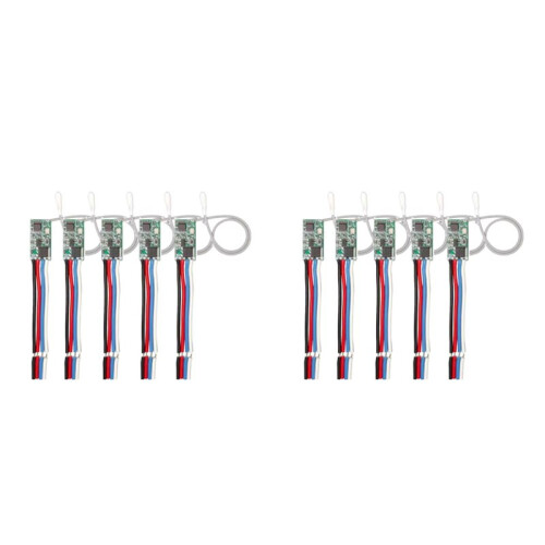 10x 433.92Mhz Universal Wireless  3.6V-24V Remote Control  1 CH RF Relay Receiver LED Light Controller DIY Kit