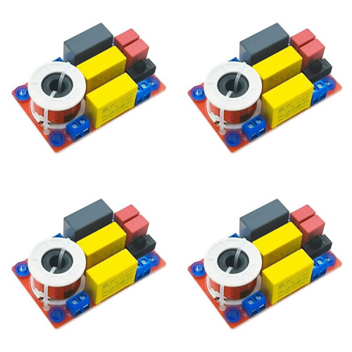 4X 2 Way Audio Speaker 100W Crossover Treble Bass Module Audio Speaker Frequency Divider Adjust Bookshelf Speaker Filter