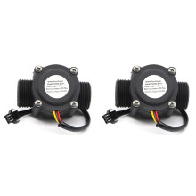 2X Sensor de Flujo de Agua de Efecto Hall, Contador y Medidor, FS300A, 1-60 L/Min, CC 3,5-24 V