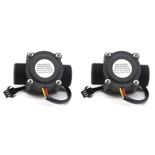 2X 1-60L/Min  3.5-24V Hall Effect Water Flow Sensor Counter Meter FS300A