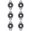 6X FL001 Alliage de Zinc 12mm Roulement A 1