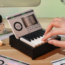 Minipianokalender Världsberömd Musik High-End Music Piano Skrivbordsdekoration Spela Kalender Överraskningspresent Svart