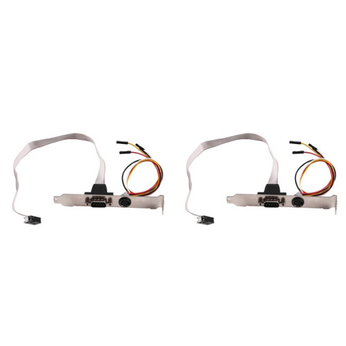 2X Cabo de Conexão para PS/2 para Teclado e Mouse da Placa-Mãe 586 com Defletor para Porta com/Serial