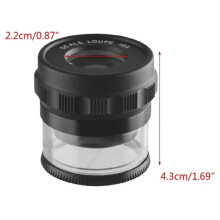 2pcs Hand-Held Microscope Magnifying Glass 10X- Jewelers Loupe Desktop Magnifier Portable Scale Loop for Cloth Repairing