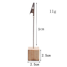 30 Soportes para Notas con Base de Pino, Clip para Mensajes, Soporte Vertical para Notas para Oficina, Boda, Fiesta, Decoración de la Casa, Fotos de