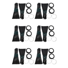 6 Set Sandblasting Gloves SandBlaster Parts 60cm with O Rings for Sandblast Cabinet