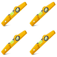 4X Livello Magnetico Pressofuso da 10 Pollici, Livella A Bolla D'Aria Magnetica Professionale per Impalcature