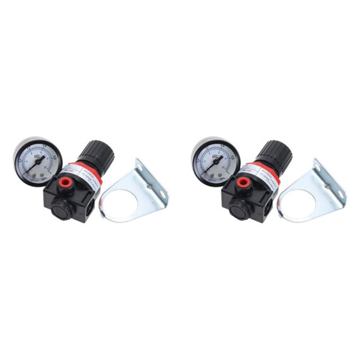 2X AR2000 G1/4 Inch Thread Air Control Compressor Pressure Relief Regulator Valve with Fitting