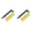2X Hex Socket Wrench 1/4Inch L Shaped Socket Wrench Set with 20Pcs Various Angled Screwdriver Bits Hand Tool Kit 1