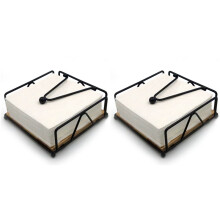 2X Serviettenhalter für Den Tisch, Serviettenhalter Aus Metall und Holz, Stehende Serviettenhalter für Papierservietten, für die Küchentheke
