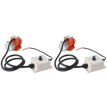 2X 12-V-Vibrationsmotor Aus Aluminiumlegierung, 4000 U/Min, Einstellbare Geschwindigkeit, Bürstenloser Gleichstrom-Betonrüttler für Geräte (15 W)