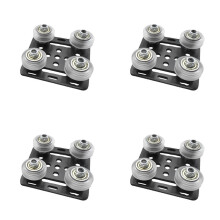 4X 3D Printer Accessories 2020 V- Aluminum Profile Pulley V-Slot Construction Gantry Plate Kit