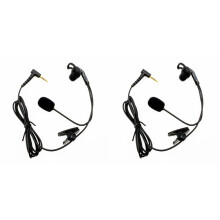 2pcs 3.5mm Plug Elbow Plug Earphone Headphones Motorcycle Helmets Intercom Mic Headset
