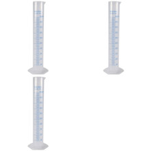 3X 500 Ml Plastic Transparent Graduated Tube.