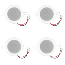 4X Badezimmer 3 Zoll 8 Ohm 6 W Passiver Deckenlautsprecher Feuchtigkeitsbeständiger Deckenlautsprecher Klangqualität Hintergrundmusiksystem