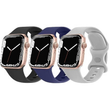 Rem til Apple Watch SE Serie 8 7 6 5 4 3 2 1 Silikone 3 stk. 42/44/45/49