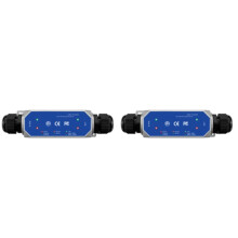 2X Extension PoE Gigabit 2 Extérieur IP67 Étanche 1000 M Répéteur POE IEEE802.3af/At/Bt Branchez et Jouez 48 V 120 W pour Caméra