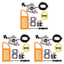 3X BR 600 Carburetor Air Filter Fuel Carb Repower Kit for BR500 BR550 BR600 Backpack Blower Leaf Blower Parts