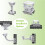 6Pcs Universal Wall Mounting Bracket with 6 Loops, Stainless Steel Vertical Pole Mount Adapter for CCTV Security Camera 5